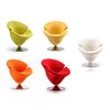 Manhattan Comfort Tulip Swivel Accent Chair Set of 5 in Multi Color White, Orange, Yellow, Green and Red 5-AC029